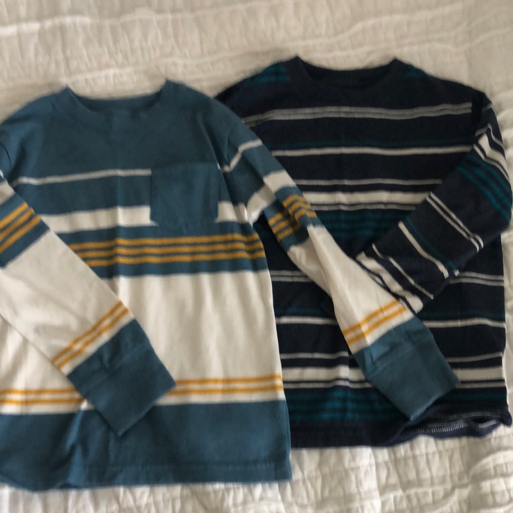 2 Cat &Jack long sleeve crew neck shirts